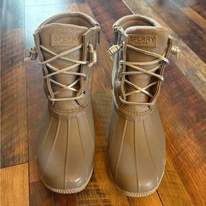 Sperry Tan Waterproof Duck Boots